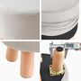 Wooden Footstool Ottoman Pouffe Padded Stool Chair, thumbnail 7 of 12