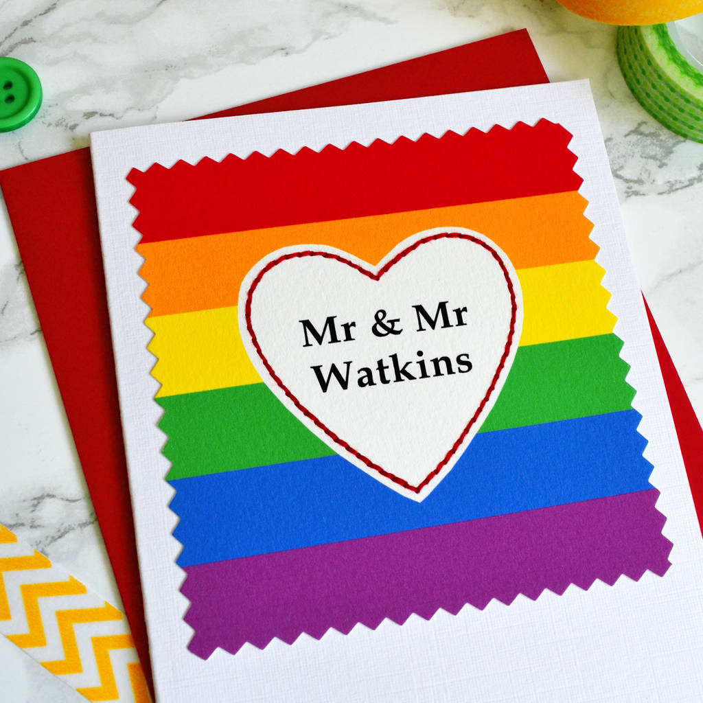 Rainbow Personalised Wedding Card By Jenny Arnott Cards And Ts