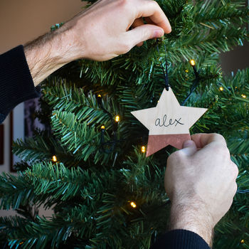 Personalised Bauble And Star Christmas Tree Decorations, 3 of 6