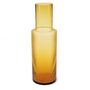 Amber Retro Ribbed Glass Carafe, thumbnail 2 of 4