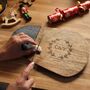 Personalised Initials Wood And Slate Chopping Board Christmas Gift For Him Or Her, thumbnail 1 of 6
