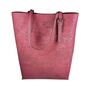 Ladies Vegan Cork Leather Tote Bag | Amadora In Raspberry, thumbnail 3 of 6