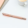 Personalised Rose Gold Plated Roller Ball Pen, thumbnail 2 of 5