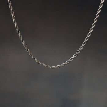 Stainless Steel Rope Chain Necklace, 2 of 6