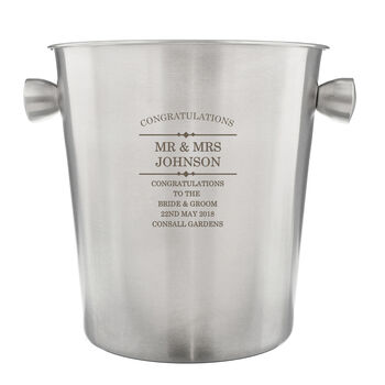 Personalised Diamond Stainless Steel Ice Bucket, 5 of 5