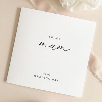 Luxury Wedding Day Card To My Mum With Wax Seal, 5 of 7