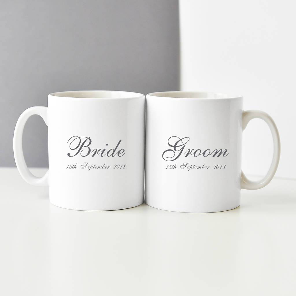 Bride And Groom Personalised Mug Set By Koko Blossom