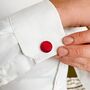 Pink Pure Silk Covered Cufflinks, thumbnail 1 of 5