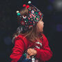 Kids Personalised Hand Painted Christmas Denim Crown, thumbnail 1 of 12