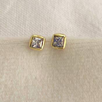 Princess Cut Diamond Earrings, 4 of 7
