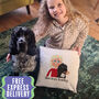 Personalised Girl And Dog Cushion, thumbnail 1 of 12