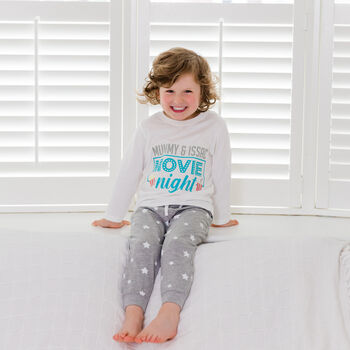 Personalised Mummy, Daddy, Child, Matching Movie Night Pyjamas, 10 of 12