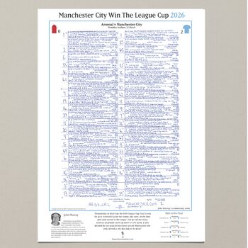 Manchester City Final League Cup Winners 2026 Commentary Print, 6 of 6