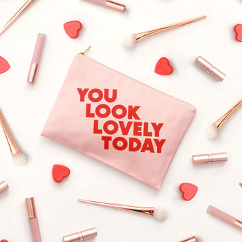'You Look Lovely Today' Blush Pink Pouch, 11 of 11