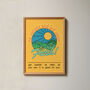 Get Outside And Feel Fresh! Mountain Typography Print, thumbnail 4 of 6