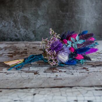 Deep Purple Dried Flower Mini Posy, 3 of 3