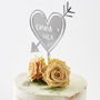 Personalised Carved Heart Cake Topper, thumbnail 7 of 8