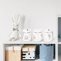 Personalised Floral Rabbits Ceramic Money Box, thumbnail 9 of 10