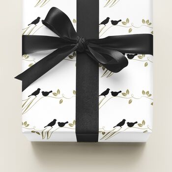 Elegant Bird On Branch Gift Wrapping Paper, 4 of 6