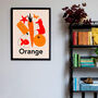 Favourite Colour Orange Children's Fine Art Print, thumbnail 1 of 3