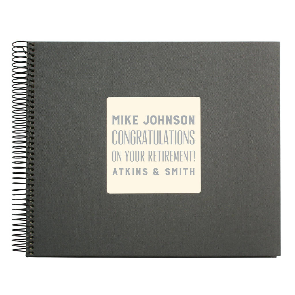 Personalised Typographic Retirement Book By Made By Ellis