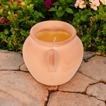 Terracotta Citronella Candle Outdoor Insect Repellent, 4 of 4
