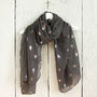 Little Bee Foil Print Scarf, thumbnail 4 of 6