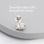 Tiny Blue Opal With Cz Stud Earrings In Sterling Silver, thumbnail 7 of 10