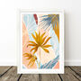 Blue And Yellow Gold Palm Leaf Art Print, thumbnail 7 of 10