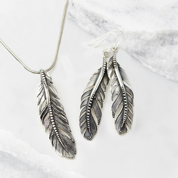 Freedom Feather Silver Pendant Necklace, 4 of 10