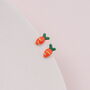 Sterling Silver Enamel Carrot Earrings, thumbnail 2 of 3