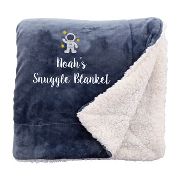 Personalised Astronaut Themed Sherpa Blanket, 6 of 9