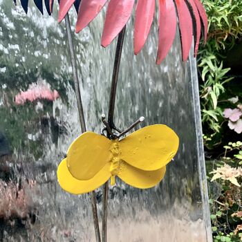 Echinacea And Butterfly Garden Stake Art089, 3 of 11