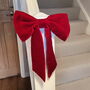 Eve Silk Velvet Christmas Tree Bow Topper, thumbnail 5 of 6