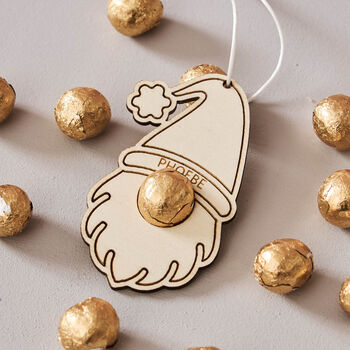 Chocolate Gonk Personalised Decoration Christmas Stocking Filler, 2 of 3