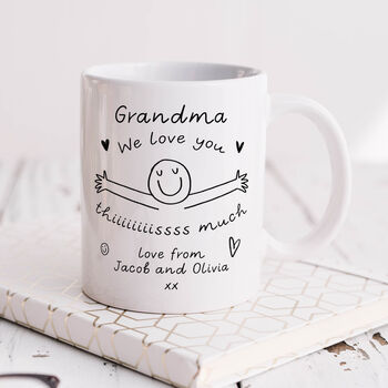 Personalised Mug 'Grandma Love You This Much', 2 of 4