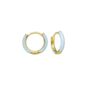 Gold Plated Enamel Mini Hoop Earrings, thumbnail 3 of 6