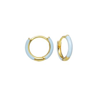 Gold Plated Enamel Mini Hoop Earrings, 3 of 6