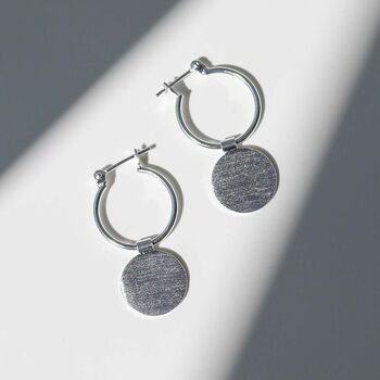 Sterling Silver Omega Drop Earrings, 6 of 8