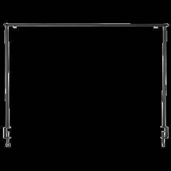 Table Hanging Rack Rail Pole Black Steel Clamp W211.5cm, 6 of 7