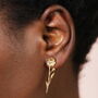 Wild Flower Drop Earrings In Gold Plating, thumbnail 1 of 4