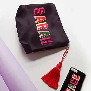 Rainbow Letter Personalised Zipper Pouch Bag, 3 of 7