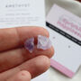 Amethyst Raw Stone Stud Earrings, thumbnail 5 of 6