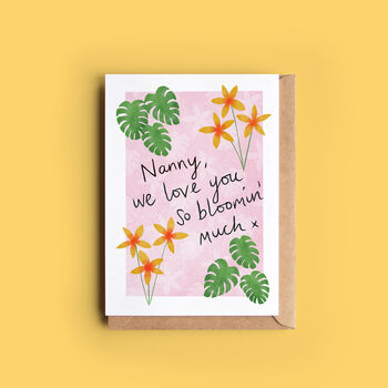 Tropical Flowers Card For Mum, Mummy, Granny Or Nanny, 3 of 5
