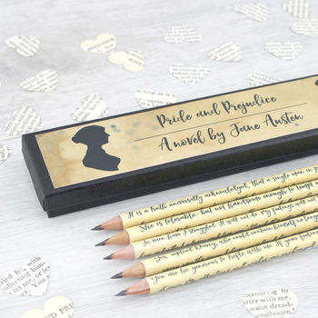 Pride And Prejudice Jane Austen Pencil Set, 2 of 10