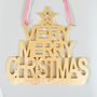 Large Gold Merry Christmas Hanging Sign, thumbnail 3 of 5