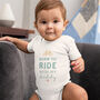 Organic Cotton Born To Ride With My Daddy Baby Grow, thumbnail 2 of 6