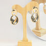 14k Chunky Gold Plated Hoop Earrings, thumbnail 3 of 5
