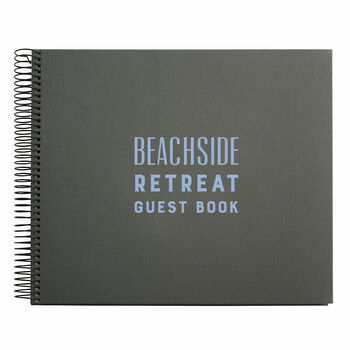 Personalised Typographic Spiral Bound Guest Book, 4 of 11