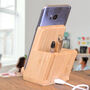 Bamboo Personalised Wireless Charger With Desk Tidy, thumbnail 3 of 3